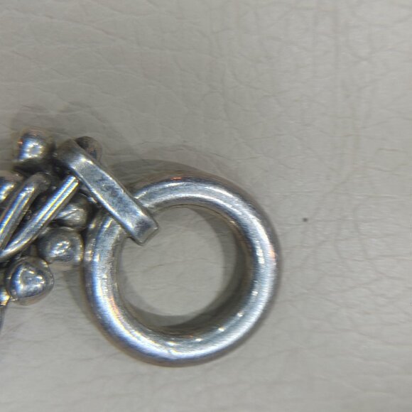 Sterling Silver Bracelet Turquoise Beaded Faux Stone - Picture 14 of 16